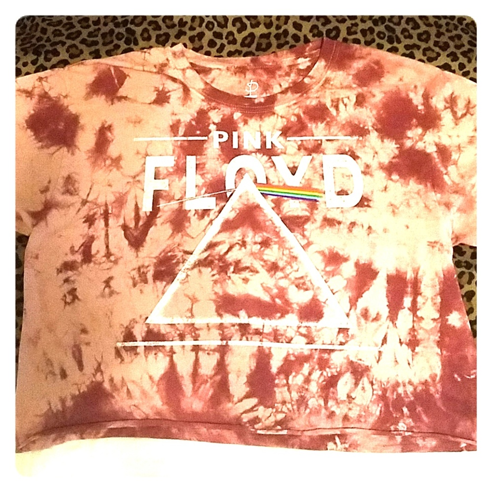 Pink Floyd tie-dyed crop top